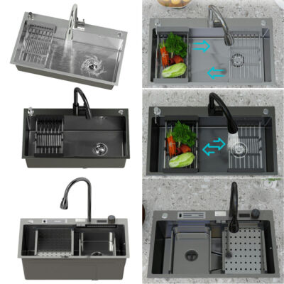 #ad #ad Drop In Kitchen Sink Top Mount 30quot; 32quot; Single Bowl Sinks Stainless Steel Basin $99.40