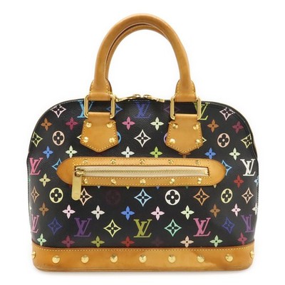 Original LOUIS VUITTON Multicolor Alma Noir Handtasche M92646 LV Gebraucht