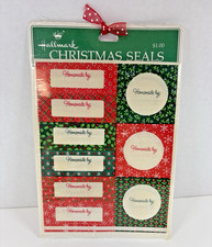 Vintage 70s-80s Hallmark Christmas Holiday Gift Seals Stickers; Sealed NIP NOS