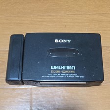 Untested Sony Walkman WM-EX80 Black Cassette Player W/ Battery Case AS IS