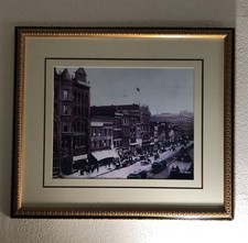 RARE 1905 PRE-EARTH PHOTO OF SAN FRANCISCO DOWNTOWN FINANCIAL DISTRICT FRAMED