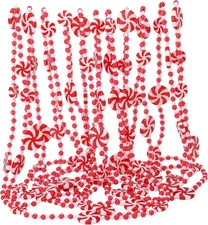 TFTAFAN 29.5 feet Christmas Candy Garland Tree Red White 