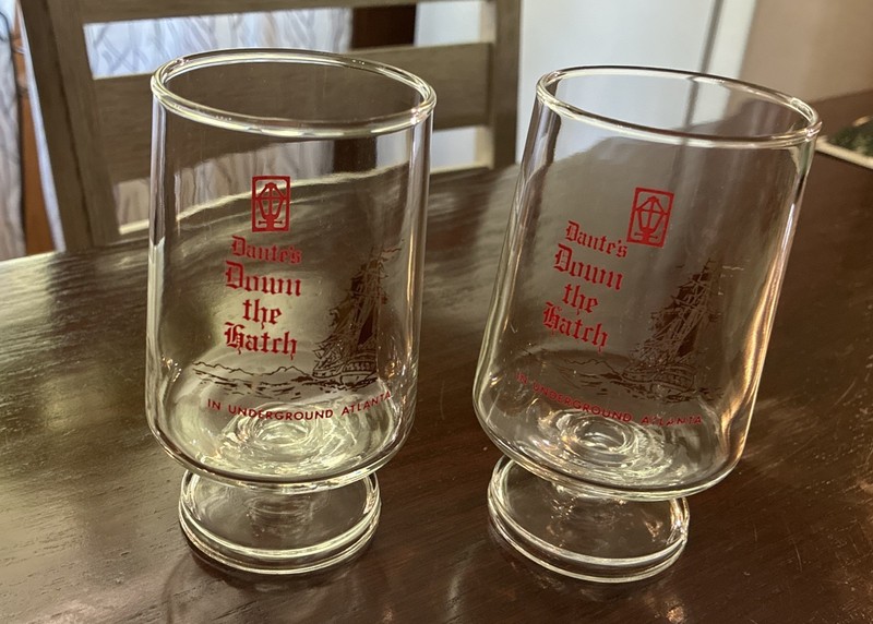 Dante’s Down The Hatch Underground Atlanta Goblets In Good Used Condition