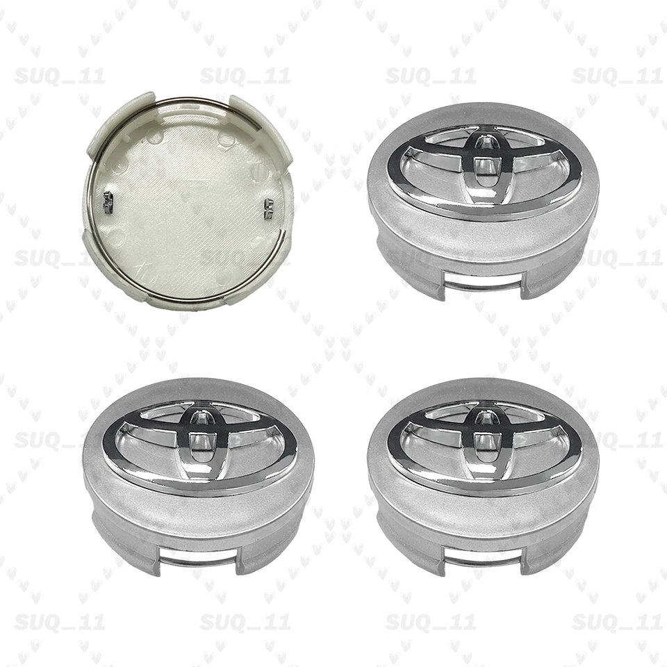 4pc Wheel Center Hub Caps 62mm 2.5inch Rim Covers Silver 2011-20 For HIGHLANDER - Image 3 of 4
