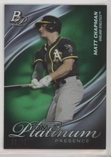 2019 Bowman Platinum Wal-Mart Presence Green Foil 59/99 Matt Chapman #PP-4 0t2