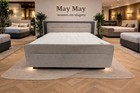 Boxspringbett 180x210cm Beige mit Fußteil, sofort verfügbar