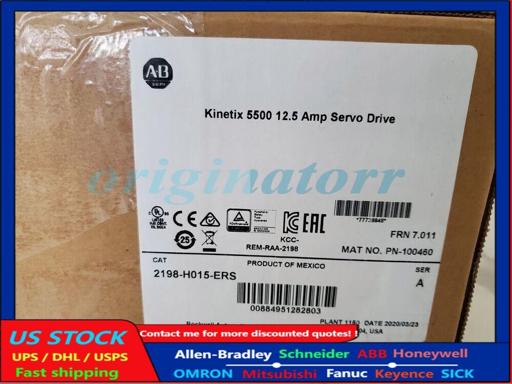 Allen-Bradley 2198-H015-ERS / A New Factory Sealed Kinetix 5500 AC Servo Drive
