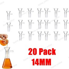  20 PACK 14MM Male Glass Bowl For Water Tobacco Pipe Bong Replacement Head USA
