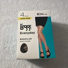 L'eggs Everyday Regular Sheer Toe 4 Pairs | Free Shipping