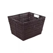 10 In. X 13 In. Brown Large Rattan Storage Tote Basket