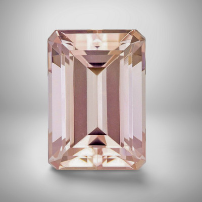 Morganite Emerald Cut Gemstone 6 Cts - 14x10 mm Vivid Loose Gem #