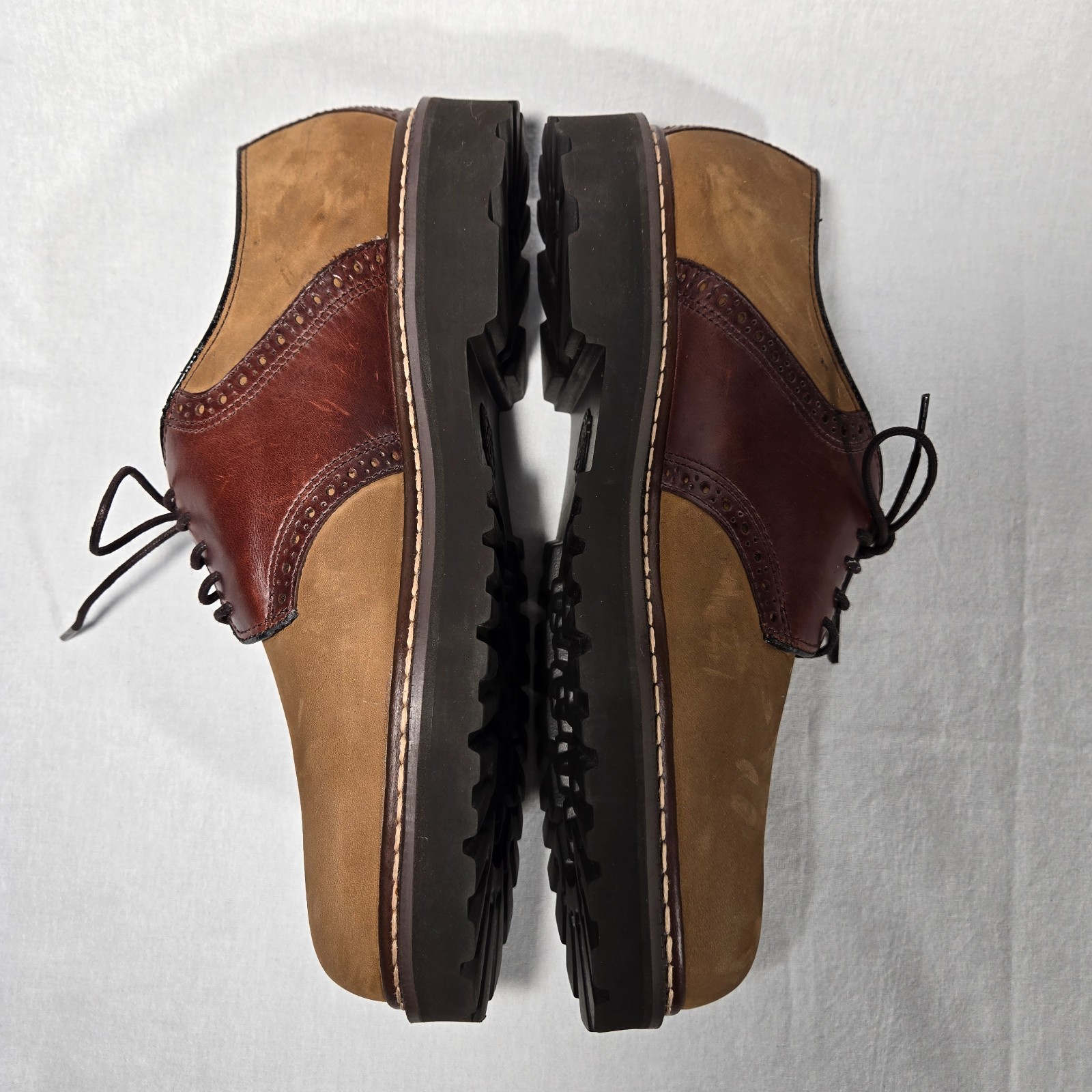 RARE Vintage 1985 TOMMY HILFIGUER Old Stock Brown Leather Oxford Shoes Men's 12M