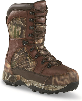 Men Leather Hunting Boots Monolithic Extreme Waterproof Insulated, 2,400-Gram 