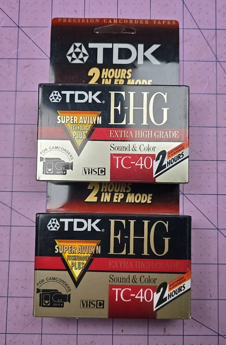 Lot de 3 cassettes pour camescope VHS-C VHSC TDK 45 min Lot de 3 cassettes pour camescope VHS-C VHSC TDK 45 min