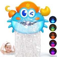 Bath Toys,Light Up Baby Bath Toys Bath Bubble Machine with Colourful RGB Light G