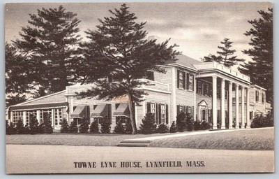 Towne Lyne House Lynnfield, MA Newburyport Turnpike Postcard 1955 C446