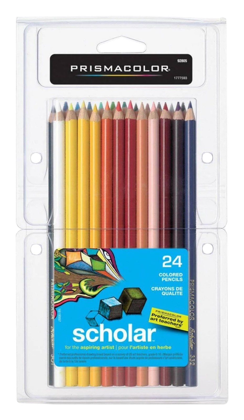 Scholar Colored Pencils, 24 Count - Vibrant Colors, Art Supp