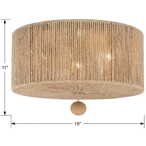 Crystorama JES-B7103-BS Jessa Flush Mount Burnished Silver - Picture 7 of 10