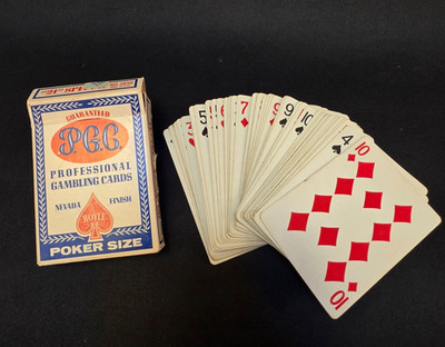 vtg Hoyle PGC Professional Gambling Playing Cards Poker Diamond Vegas Blue