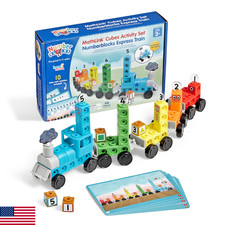 hand2mind Numberblocks Express Train MathLink Cubes Activity Set, Preschool Lear
