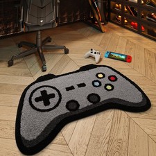 24x38 Inch Grey Gaming Rug for Kids Boys Bedroom Non-Slip Gamer Carpet