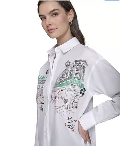 karl lagerfeld Button down women blouses xl
