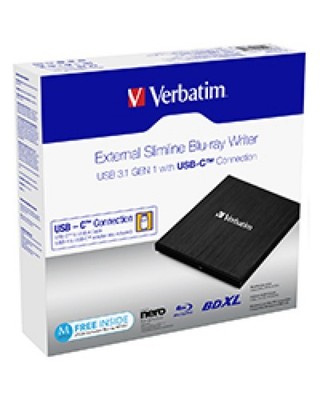 Verbatim External Slimline Blu-ray Writer USB 3.1 GEN 1 M-Disc kompatibel 1