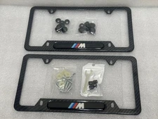 Kit of 2  BMW M CARBON Black License Plate Frame / Cover