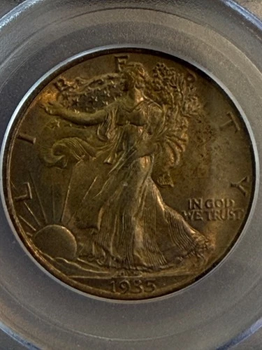 1935 PCGS MS64 Walking Liberty Half Dollar nice toning