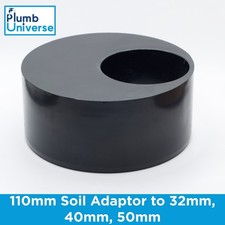 110mm Pushfit Soil Waste Adaptor For  Solvent Weld 32mm , 40mm, 50mm Pipe