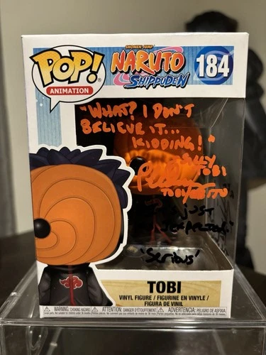Tobi Funko Pop! #184 - Naruto Shippuden Dual signed JSA certified