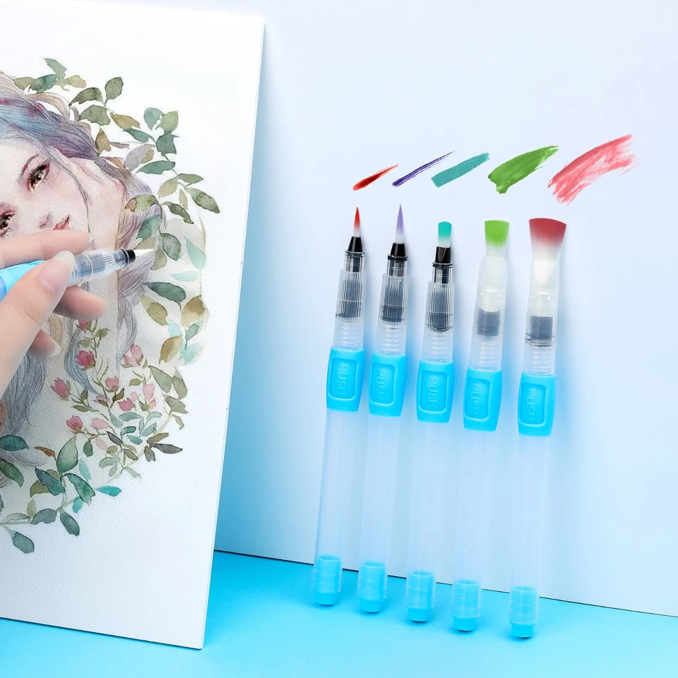 ESENG® Malpinsel Wassertankpinsel, WTB-P6, auffüllbar, für Auqarellstifte