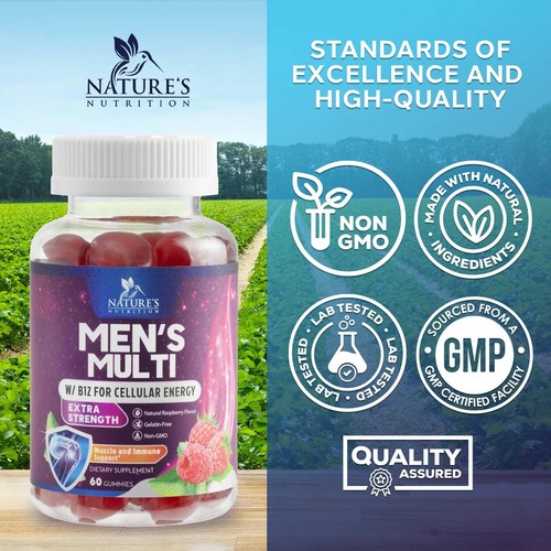 Men's Multivitamin Gummies - Daily Immune Support with Vitamins & Minerals