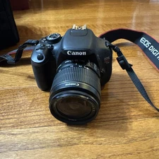 Canon EOS Rebel T3i 600D Digital SLR Camera Black with Lens EF-S 18-55mm