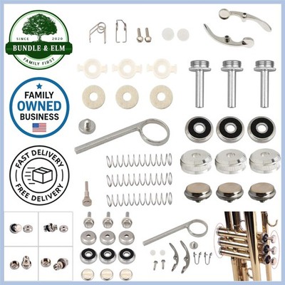 Trumpet Repair Kit Copper Silver Includes Finger Buttons Valve Caps Springs T...