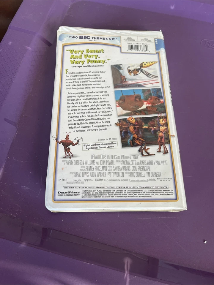 Antz (VHS, 1999, Clamshell) - Image 2 of 3