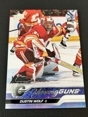 2023-24 Upper Deck Young Guns SP #210 DUSTIN WOLF RC Calgary Flames