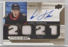 2021 Upper Deck Premier Rookie Jersey 10/15 Lassi Thomson #PRA-LT Patch Auto 4f5