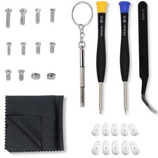 Eyeglass Repair Kit with Anti Slip Glasses Nose Pad Replacement and Glasses S...