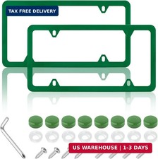 2pcs Colorful Car License Plate Frames With Gaskets Screws And Capsstainless St