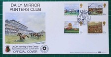 1979 Benham Horseracing Derby Day Daily Mirror Punters FDC Epsom Surrey  Pmk