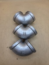 1 1/2" X 1 1/2" ELBOW GALVANIZED STEEL 90 DEGREE ELBOW 3 PACK Threaded UL Listed