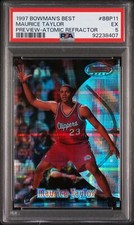 1997 BOWMAN'S BEST PREVIEW ATOMIC REFRACTOR #BBP11 MAURICE TAYLOR PSA 5
