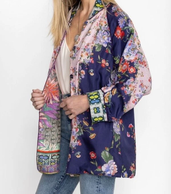 Johnny Was Bordona Jacket Silk Kimono S;NWT - Image 3 of 4