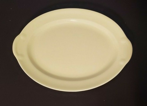 Vintage Lu-Ray Pastals Yellow T.S.&T. # 9 43 USA Serving Platter 11 1/2 x 8 1/4" - Picture 3 of 7