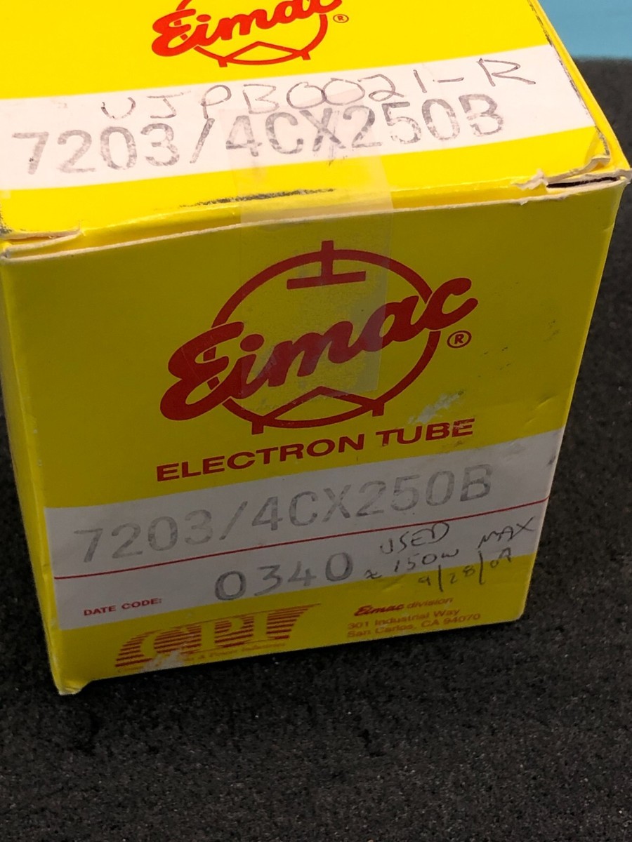 Eimac 4cx 250b Ceramic Tube 7203 4cx250b for sale online | eBay