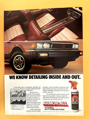 1982 Armor All Car Protectant Polish Interior Exterior VTG Orig Print Ad 83-2