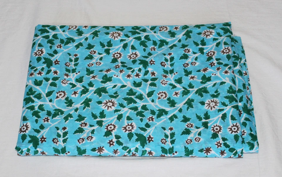 Traditional Running Loose Fabric Indian Handblock Print Cotton Fabric By Yards - image 3 of 4