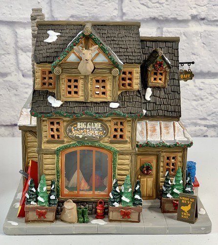 2015 Lemax Big Game Sportsman Christmas Village House #55929 Box Lighted - Picture 4 of 8