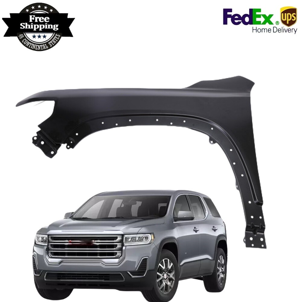 Fender For 2020 2021 2022 GMC Acadia Black Front Driver Side